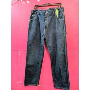 Dickies Women's Utility Pants 38x30 Blue Jeans Straight Leg High Rise Cotton